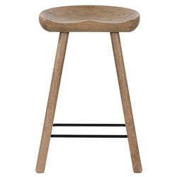 Jimmy Rustic Lodge Natural Matte Solid Wood Counter Stool