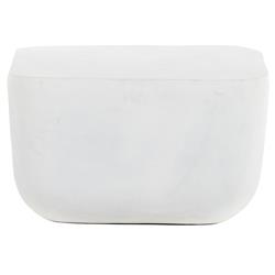 Artemio Industrial Loft Matte White Aluminum Square Outdoor End Table