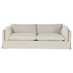Alexa Modern Classic Grey Performance Upholstered Slipcovered Sofa - Small - 90"W