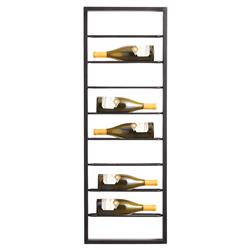 Bacchus Industrial Loft Black Iron Wall Mounted Wine Rack