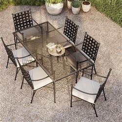 Aurore French Country Outdoor 7 Piece Dining Set