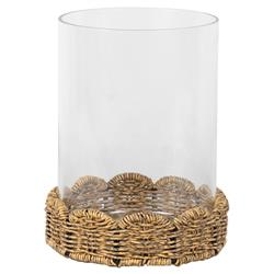 Haven Coastal Clear Glass Outdoor Hurricane Candleholder - Small