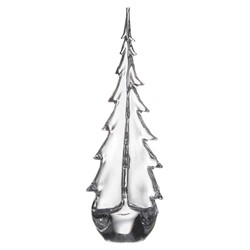 Open Box Simon Pearce Vermont Evergreen Modern Classic Clear Glass Tree - 20&quot;