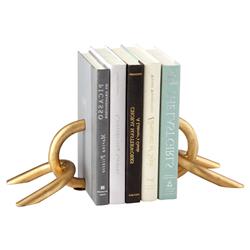 Cesar Hollywood Regency Gold Iron Chain Bookends
