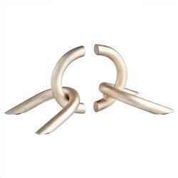 Cesar Hollywood Regency Silver Iron Chain Bookends