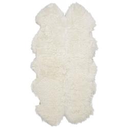 Veruca Modern Ivory Sheepskin 4 Pelt Fur Rug - 4&#39;x6&#39;