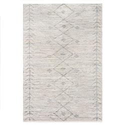 Mardox Global Bazaar Grey Leather Geometric Patterned Rug - 3'6"x5'6"