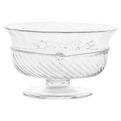 Juliska Graham Modern Classic Clear Glass Footed Serving Bowl