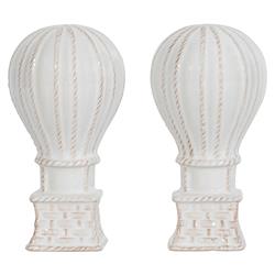 Juliska L&#39;Amour Toujours French White Ceramic Hot Air Balloon Salt &amp; Pepper Set