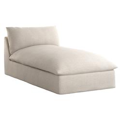 Cee Modern Classic Beige Upholstered Outdoor Chaise Lounge
