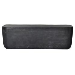 Bailey Industrial Loft Grey Aluminum Rectangular Block Outdoor Coffee Table