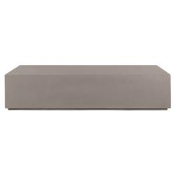 Otto Modern Classic Grey Concrete Rectangular Block Outdoor Coffee Table