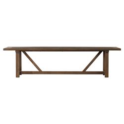 Stephie Rustic Natural Reclaimed Teak Rectangular Outdoor Dining Table - 118"W
