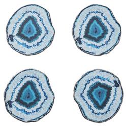 Marine Coastal Beach Blue Acrylic Coaster - Set of 4