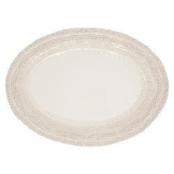 Finezza Global Bazaar Cream Ceramic Oval Tray