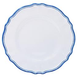 Maison French Country Blue Edge White Melamine Salad Plate