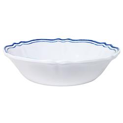 Maison French Country Blue Edge White Melamine Cereal Bowl