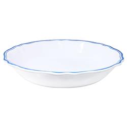 Maison French Country Blue Edge White Melamine Salad Bowl