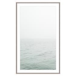 Maribel Coastal Beach Blue Ocean Seascape Grey Frame Photograph I - 65x40