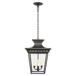 Visual Comfort Elsinore French Black Metal Outdoor Hanging Lantern