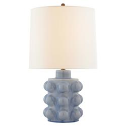 Visual Comfort Vedra Global Polar Blue Crackle Ceramic Linen Shade