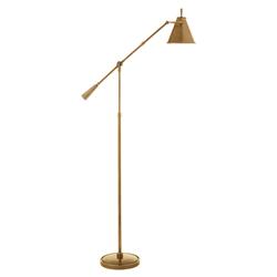 Visual Comfort Goodman Modern Antique Brass Task Floor Lamp