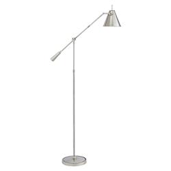 Visual Comfort Goodman Modern Polished Nickel Task Floor Lamp