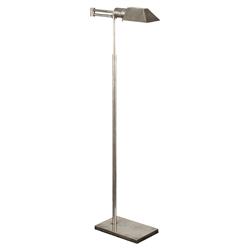 Visual Comfort Studio Modern Classic Antique Nickel Metal Swing Arm Floor Lamp