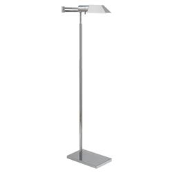 Visual Comfort Studio Modern Classic Polished Nickel Metal Swing Arm Floor Lamp