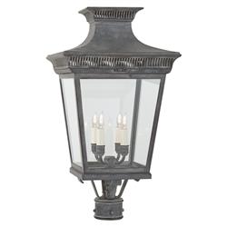 Visual Comfort Elsinore French Weathered Zinc Outdoor Post Lantern