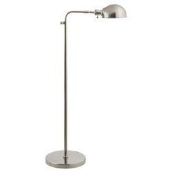 Visual Comfort Old Pharmacy Antique Nickel Dome Adjustable Task Floor Lamp