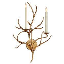 Visual Comfort Branch Rustic Lodge Gilded Iron Sconce