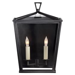 Visual Comfort Darlana Modern Bronze Metal Flush Mount Outdoor Sconce - Small