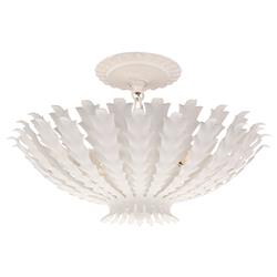 Visual Comfort Hampton Hollywood Regency Plaster White Chandelier - Small