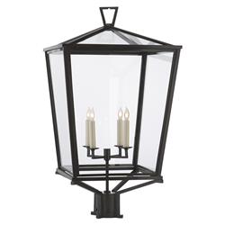 Visual Comfort Darlana Modern Classic Bronze Metal Outdoor Post Lantern