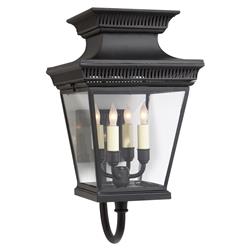 Visual Comfort Elsinore French Black Metal Outdoor Bracket Wall Lantern