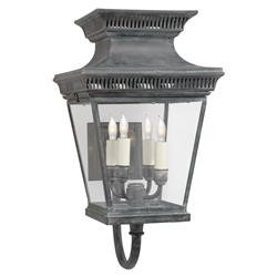 Visual Comfort Elsinore French Weathered Zinc Outdoor Bracket Wall Lantern