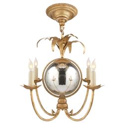 Visual Comfort Gramercy French Country Gilded Iron Mini Chandelier