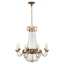 Visual Comfort Paris Flea Market Regency Gilded Iron Chandelier - Medium