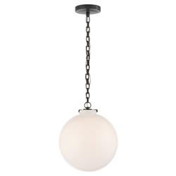 Visual Comfort Katie Modern Classic Bronze Metal White  Glass Globe Pendant