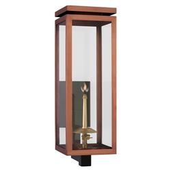 Visual Comfort Fresno Modern Soft Copper Outdoor Gas Wall Lantern - Medium