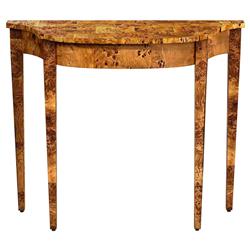 Calag French Country Brown Burl Wood Console Table