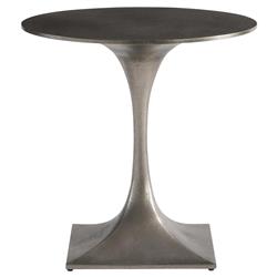Orwell Industrial Loft Grey Aluminum Round Side Table