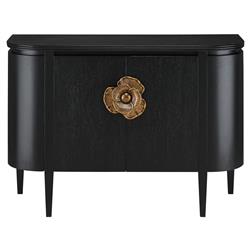Sazana Modern Classic Black Oak Demilune Sideboard