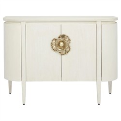 Sazana Modern Classic White Oak Demilune Sideboard