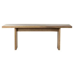 Alina Rustic Lodge Brown Oak Wood Rectangular Dining Table - 84&quot;W