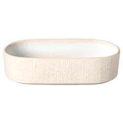 N+?tos Modern Classic Dune Path Stoneware Deep Oval Serving Tray