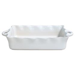 Cook &amp; Host Modern White Stoneware Rectangular Baking Dish