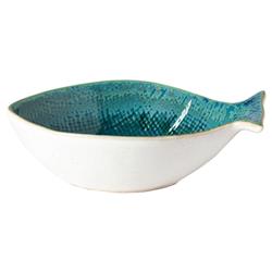 Dori Coastal Beach Blue Stoneware Seabream Bowl