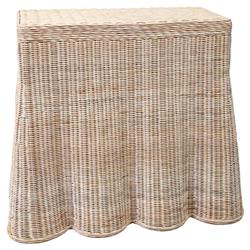 Terese Coastal Beach Natural Woven Rattan Rectangular Console - 36"